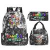 Sac d'étudiant Sac à crayons décontracté Sac à lunch Impression personnalisée Dandy'S World Around