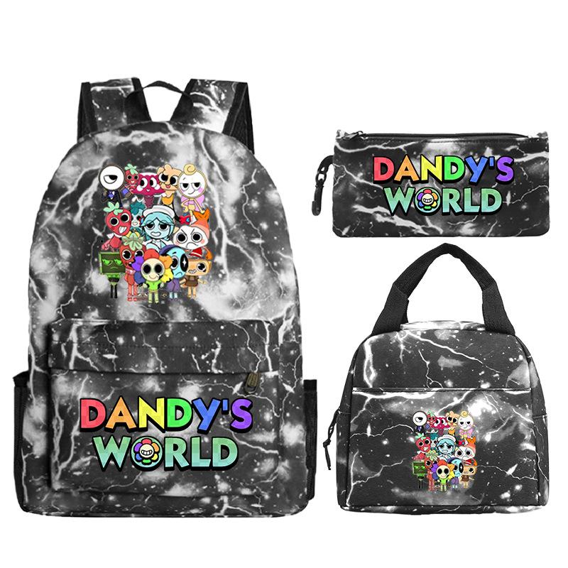 Sac d'étudiant Sac à crayons décontracté Sac à lunch Impression personnalisée Dandy'S World Around