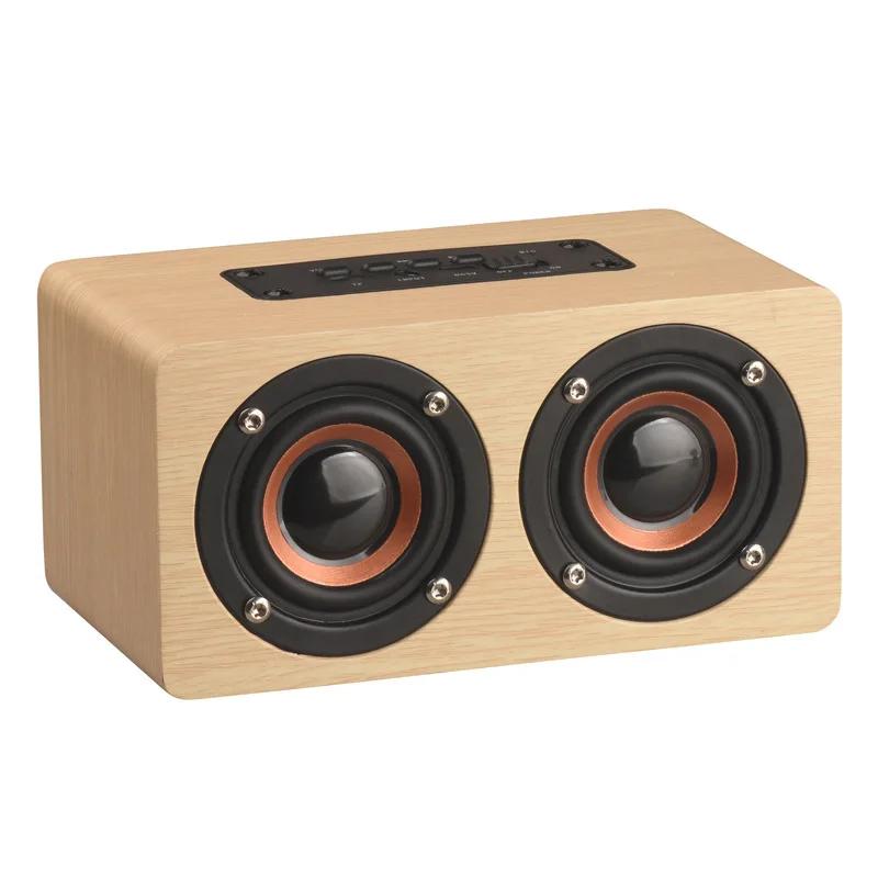 Wireless Bluetooth Soundbar Wooden Computer Speaker Portable HiFi Stereo Music Surround Music Player for iPhone Sumsung Xiaomi