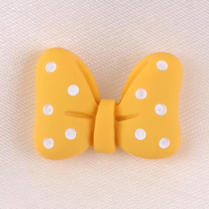 Small Sweet Polka Dot Bowknot Resin Ornaments: Hair Clip & Phone Case Decor.