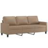 Vidaxl 4-Osobowa Sofa Z Poduszkami, Cappuccino, Sztuczna Skóra