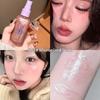 Cappuvini Peach Body Glitter Spray Diamond Sparkling Highlighter Liquid Champagne Bronzer Shimmer Full Body Shiny Cosmetics 65G