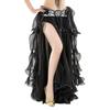 Women Belly Dance Wrap Skirt with Split Design Fashion High Waist Performances Skirt for Dancing Party and Stage Shows