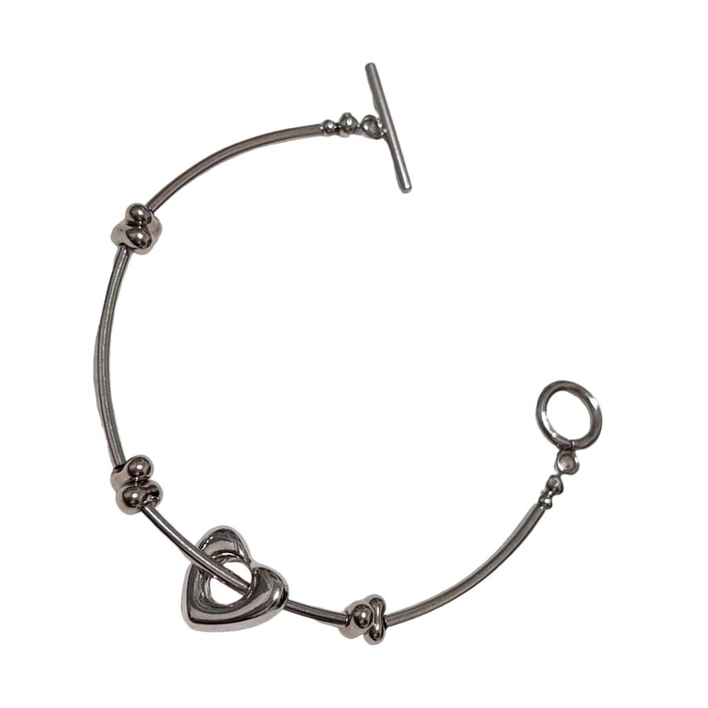 Adjustable Love Beaded Bracelet With Alloy Heart Charm And Eco Friendly Resin Beads For Women Girls Jewelry Gift