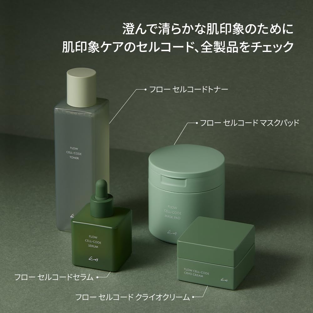 KOY Flow Cell Code Toner 200ml Conditions Skin with the Vitality of Plants and Oxygenated Formulated with and A Water Essence – Water. AHA, BHA, PHA.