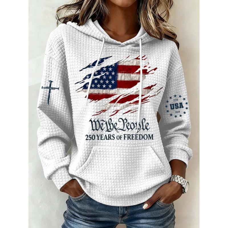 2026 Spring Collection Women's 3D Double Hood Digital Print Hoodie - Fashion Streetwear