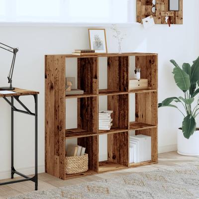 Bookshelf Vintage Wood Look 102 X 32 X 102 Cm Engineered Wood