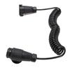 13 Pin Plug to 7 Pin Socket Trailer Power Extension Cable 9.84FT Coiled Trailer Wiring Adapter for RVs Trailers