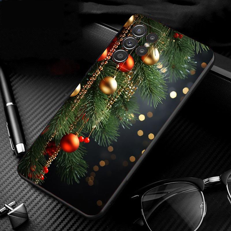 Merry Christmas Tree Phone Case For Samsung Galaxy S25 S24 S23 S22 S21 Ultra S24 S23 S22 S21 S25 Plus S24 S25 FE