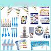 Children's Engineering Car Birthday Party Theme Disposable Tableware Set**