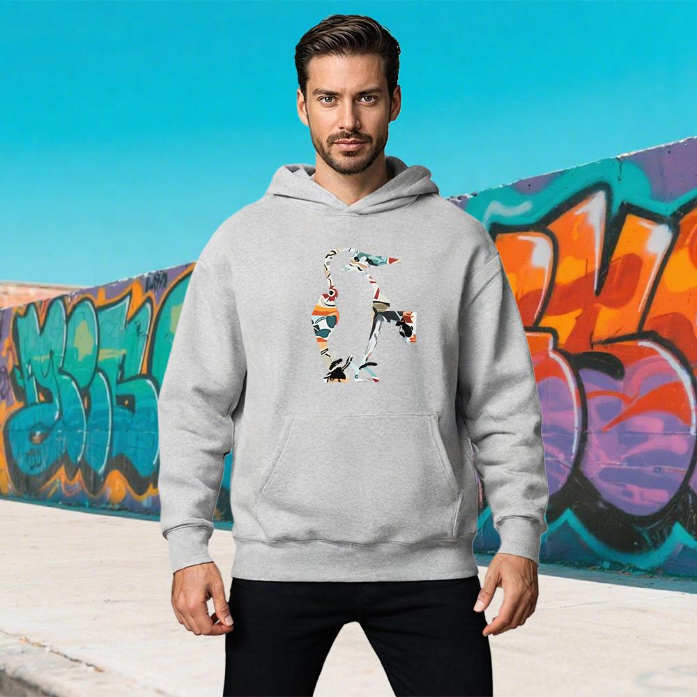 

Woodpecker Print Sweatshirt Men s Casual Pullover Long-sleeved Outdoor Dominated Loose Hoodies Sportswear Breathable Tops Hoodie 3XL