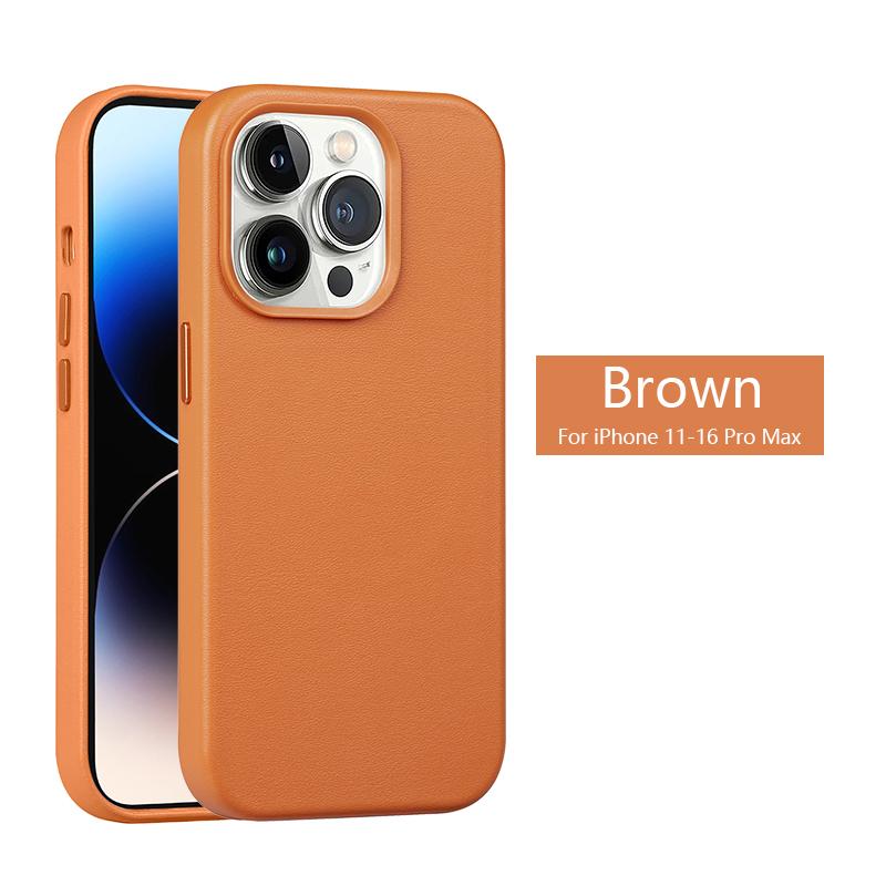 With Box Official Magnetic Busine Leather Case for Orginal IPhone 17 Pro Max 16 15 14 13 12 for Magsafe Wireless Charge Cover