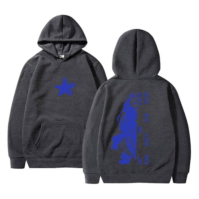 

Hit Me Hard and Soft Tour Hoodie Men Women Hip Hop Fashion Pop Music Sweatshirt Unisex Casual Cotton Oversized Pullover Hoodies 2XL темно-сірий колір