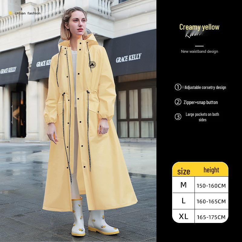 

Adult Full-Body One-Piece Raincoat for Electric Scooter Riding & Outdoor Cycling L