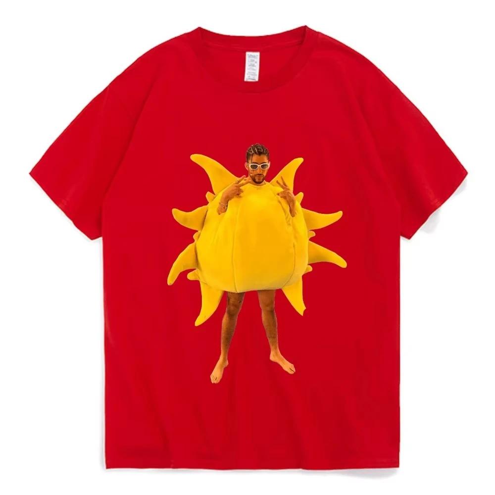 

2026 Bad Bunny Neverita Video Sol T Shirt Hip Hop Fashion Funny Graphic TShirt Womens Unisexs Streetwear T Shirt Cotton Tees S