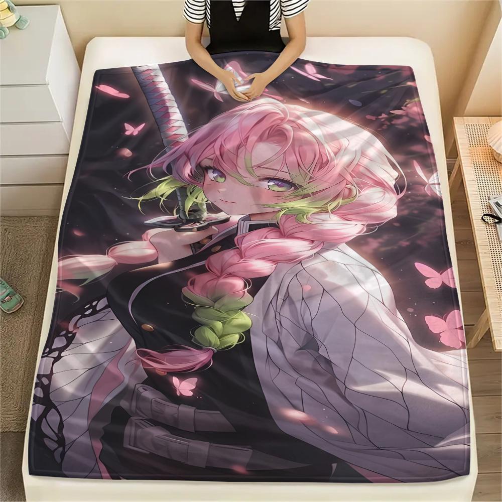 Shinobu Kocho Print Flannel Blanket,High quality Comfortable for All Seasons,Home Decor,Warmth and Comfort,Perfect for Christmas Gifts