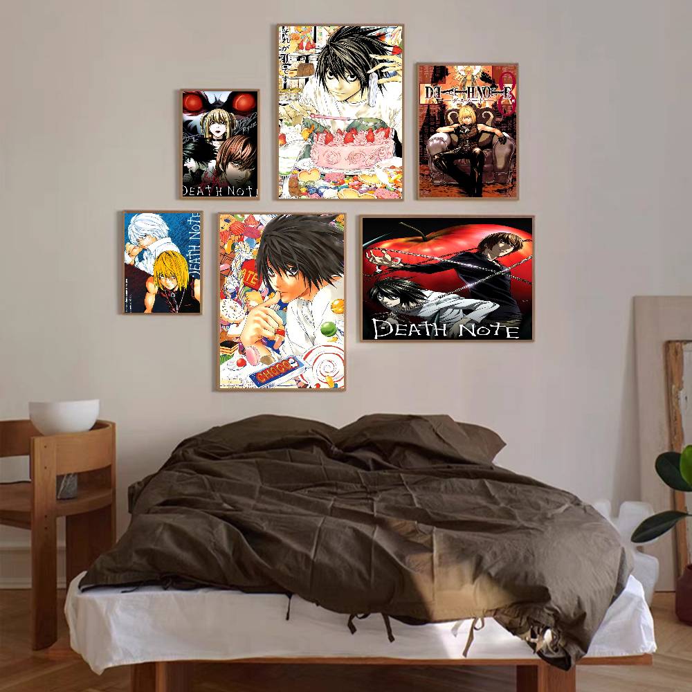 Japaese Anime DEATH NOTE Anime Posters Sticky Whitepaper Sticker DIY Room Bar Cafe Kawaii Room Decor