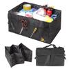 Collapsible Car Trunk Organizer With Mesh Pockets Portable Multi-Compartment Storage Box For Suv Truck Auto Cargo Organization