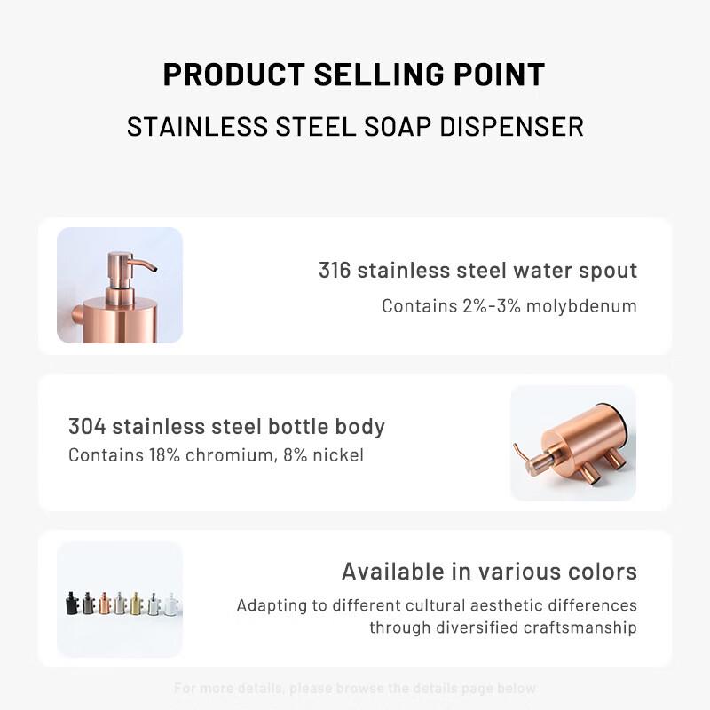 Handon Luxury Stainless Steel Soap Dispenser