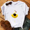 Fashion Flowers Red Rose Skirt Print T-shirt Women T Shirt Femme Harajuku Shorts Sleeves Shirt Summmer Tops Tshirt