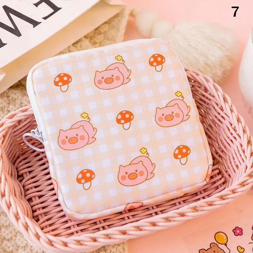 Waterproof Tampon Storage Bag Sanitary Pads Coin Purse Bag Travel Portable Makeup Lipstick Pouch Cute Data Cables Organizer