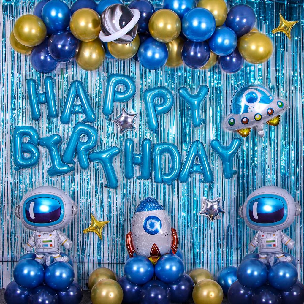 Astronaut Birthday Balloon Set – Kids' Party Decoration