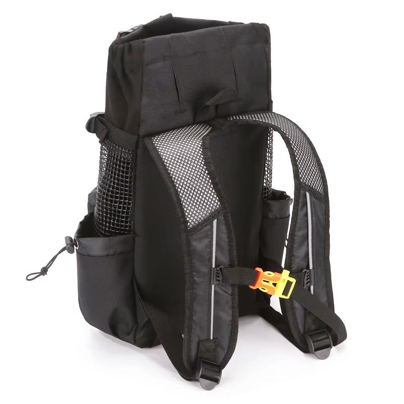 Ventilated Dog Backpack Carrier, Portable Travel Bag With Mesh Window For Outdoor Hiking And Small Dogs