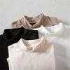 Warm Half High Collar Thick Paragraph Bottoming Shirt Women's Autumn Winter Women's High Elastic Inner Lap Long Sleeve T-shirt Female