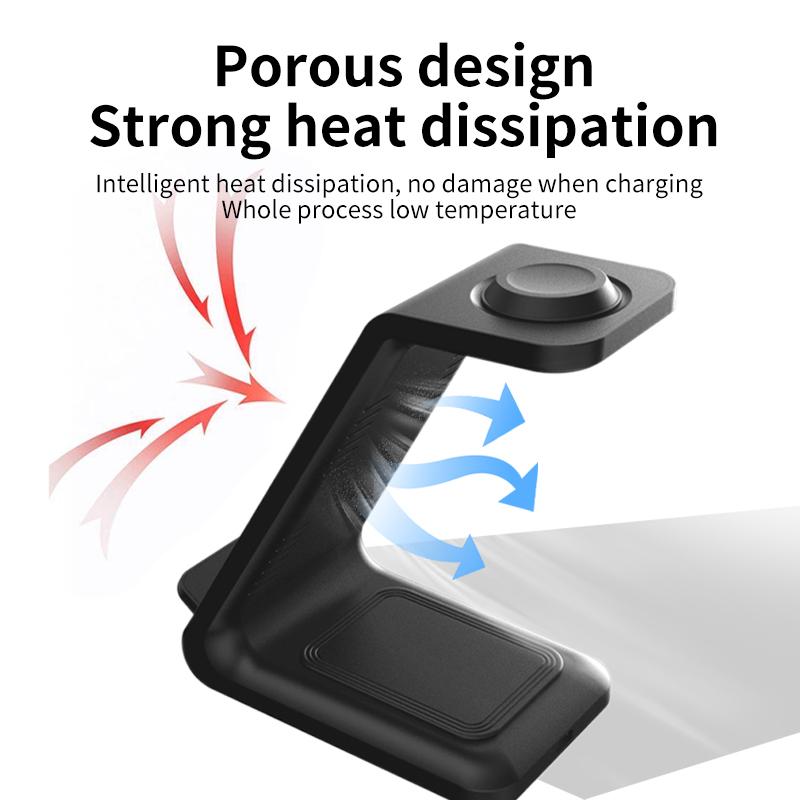 3 in 1 Wireless Charger Stand For Samsung Phones Galaxy Watch 7 8 9 Airpods Pro Fast Charging Dock Station
