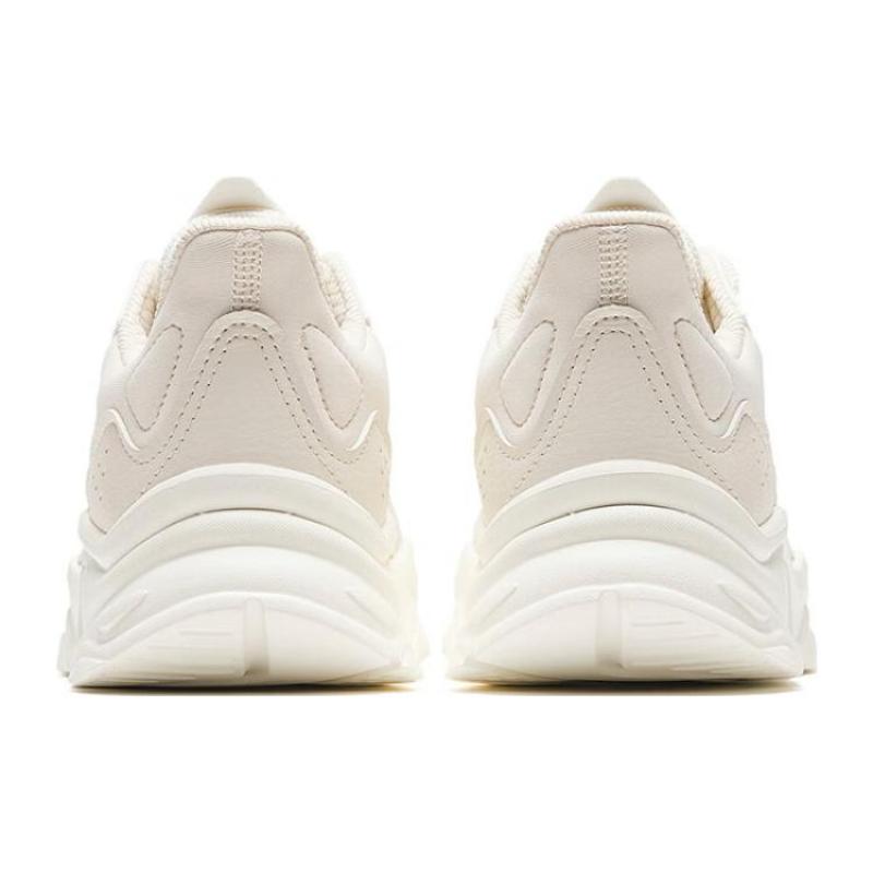 Anta Millennial Generation Comfortable Slip Resistant Abrasion Resistant Low Top Casual Shoes Women's Ecru Sneakers 922348826-6