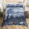 Snow Mountain Duvet Cover Set Iceberg Sunrise Sunset Bedding Set Microfiber Winter Natural Scenery Quilt Cover Single King Size