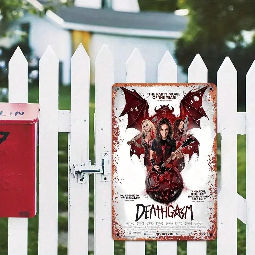 Vintage Deathgasm Metallplåtskylt Retro Väggkonst Hembarinredning Garage Man Cave