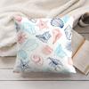 Seashell Pattern Cushion Cover Soft Short Plush Pillow Cover Smooth Cozy Texture Aesthetic Cushion Case Home Decor