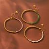 Euro-American style stainless steel zircon bracelet, light luxury high-end hand jewelry, 18k gold non-fading accessories