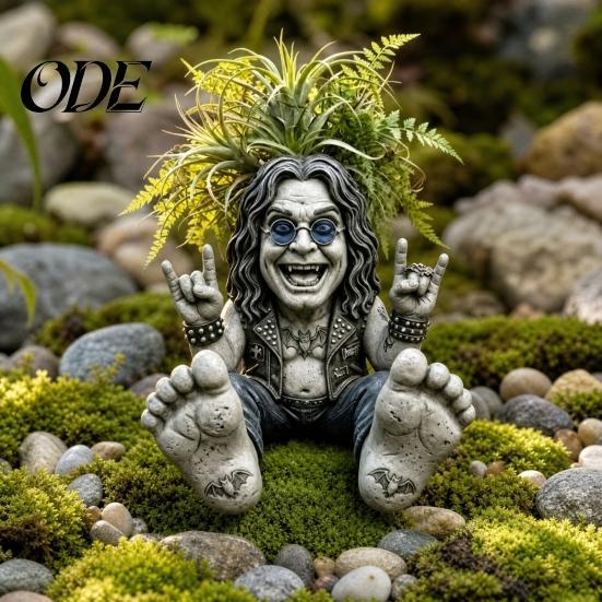 Auffälliger Pflanztopf Riesenfuß Steinpflanzer, Rebellischer Gartenpflanzer-Wild & Frei, Lustige Statue Stilvoller Indoor-Topf, Skurriler Harzpflanzer Outdoor