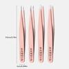 4 Sets de Pinzas Rosas para la Limpieza Diaria de Cejas, Pestañas y Bigotes