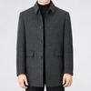 Autumn and winter men's double-sided cashmere coat high-end business casual mid-length lapel down warm woolen coat