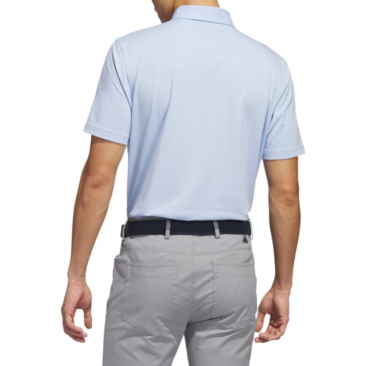 Adidas Pure Cotton Logo Embroidered Polo Shirt Men Tops Light-Pink Blue HS1109