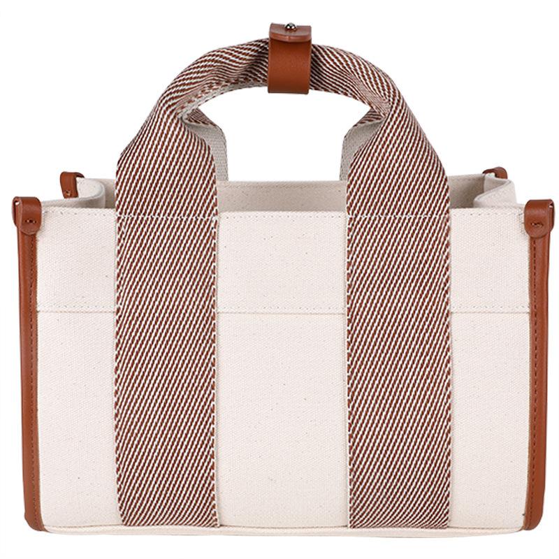 Bags Women's Fashion High-end Handbags Square Bags Simple Canvas Bags Tote Bags