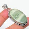 Natural Swiss Green Opal Gemstone  925 Steling Silver Jewelry Pendant 2.09" AP-17259