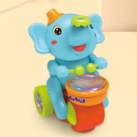 Baby Trommel Elefant Spielzeug mit Musik Licht Blasball Tier Auto Spielzeug Früherziehung Tier Spielzeug 45820 Monate Säugling