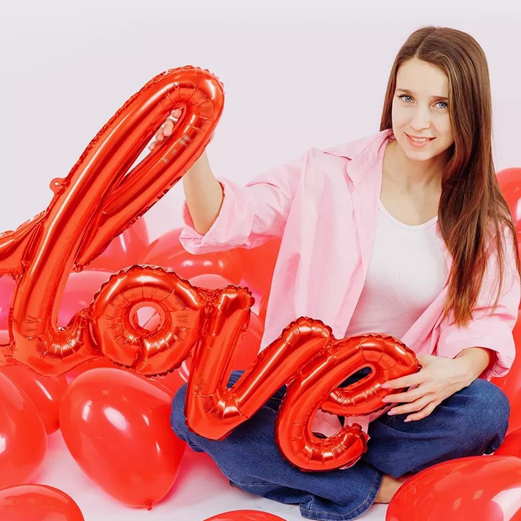 Valentine's Day Balloon Set ILOVEYOU Heart hugging Bear Aluminum Film Balloon Used for Valentine's Day Party Decoration Wedding