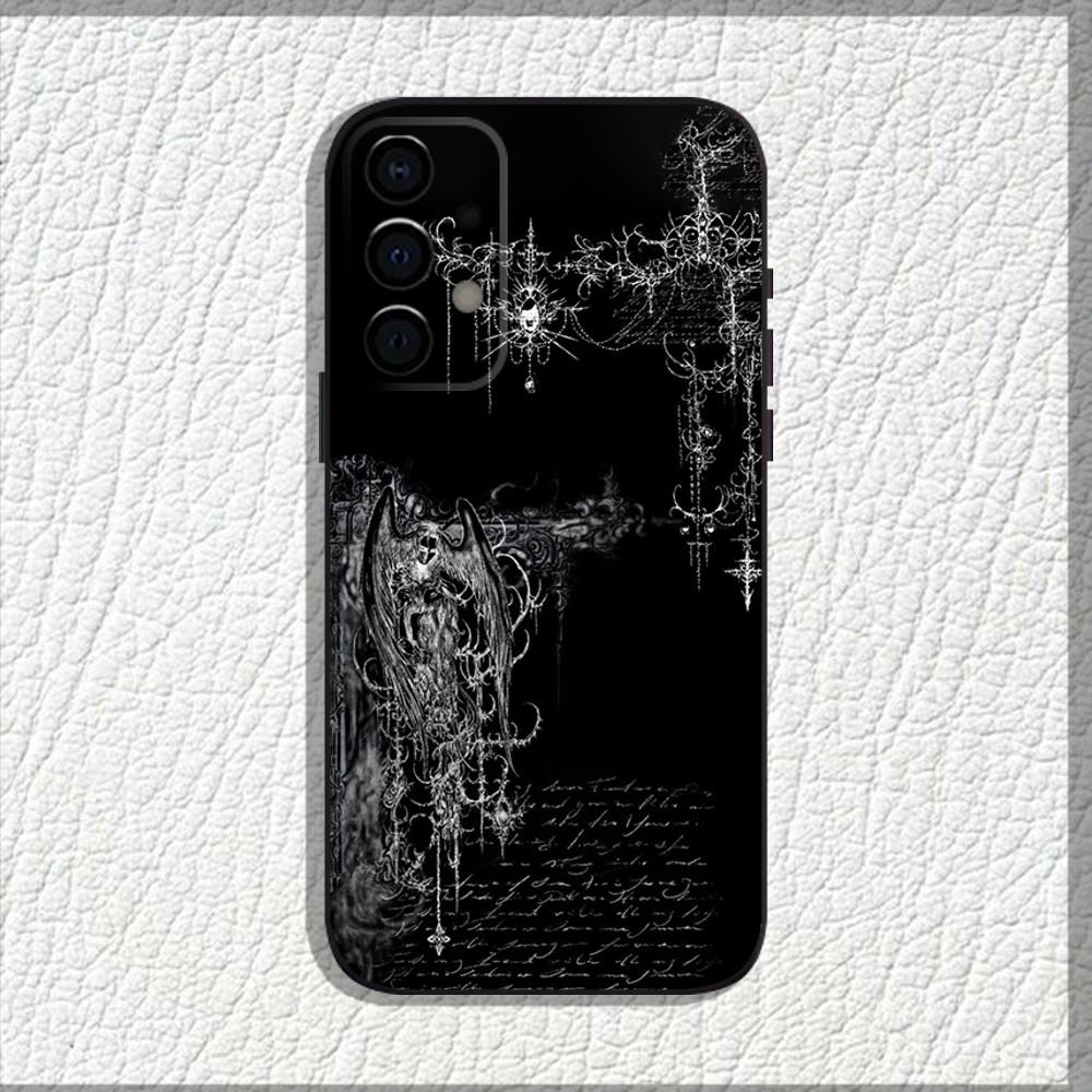 

Cyber Sigil Cross line Phone Case For Samsung Galaxy A13,A21s,A22,A31,A32,A52,A53,A71,A80,A91 Soft Black Shell Samsung a52 a52S