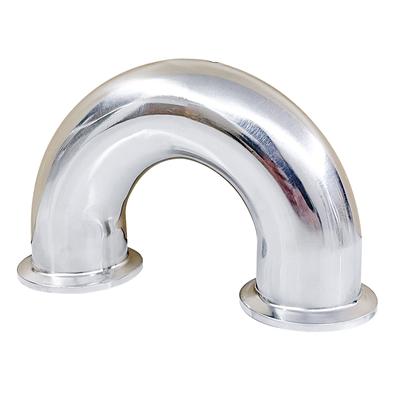 51mm O/D 2 "Tri Clamp 304 Edelstahl Sanitär Ferrule 180 Grad Rückkehr Biegen Ellenbogen Drei Kleeblatt rohr Fitting Für Homebrew
