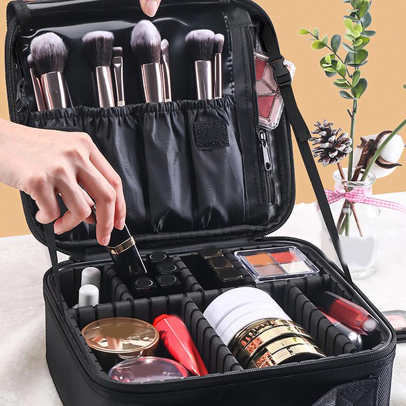 Large Capacity Makeup Case Hand-Held Crossbody Toolbox For Makeup Nail Art Services