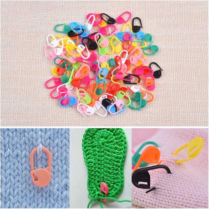Mix Color Plastic Knitting Tools Mini Resin Small Clips Pins Locking Stitch Markers Crochet Sewing Needle Clip Hooks Accessories