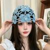 Breathable Pullover Cold Hat Hand-crocheted Beret Cap Fashion Knitted Beanie Cap  Women