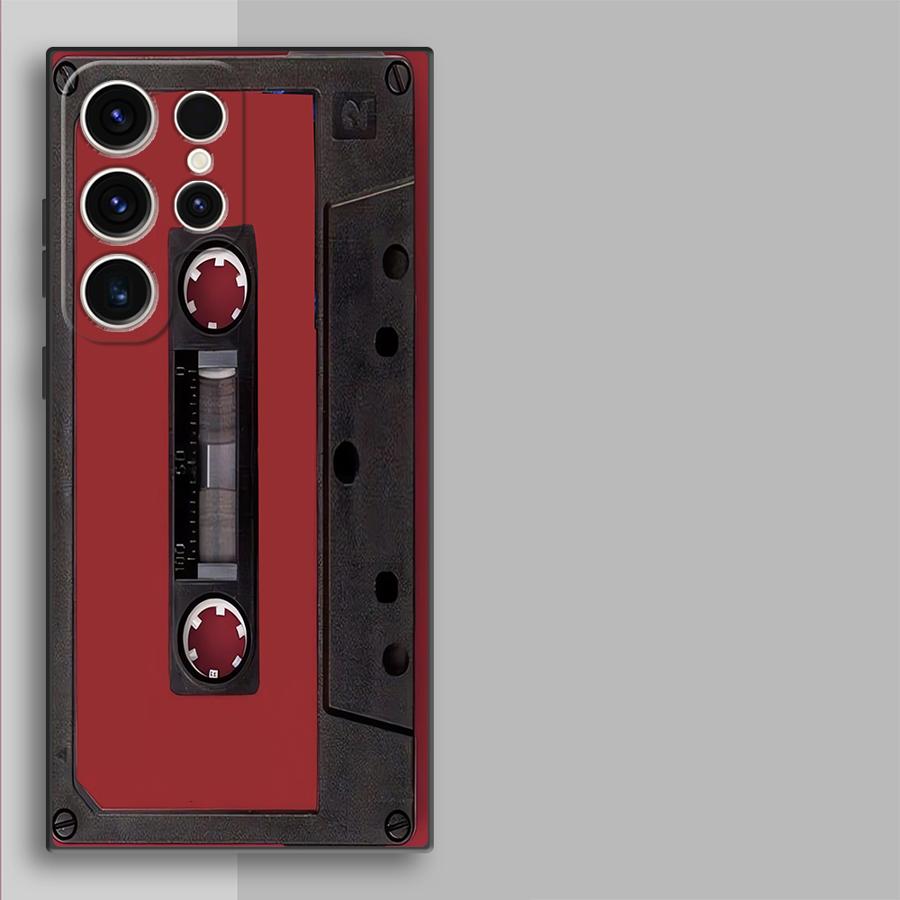 Case for Samsung Galaxy S26 S24 Plus S10 S9 S23 S25 Ultra S21 FE Note 20 Ultra 8 9 10 S20 Funda Phone Cover Vintage Cassette