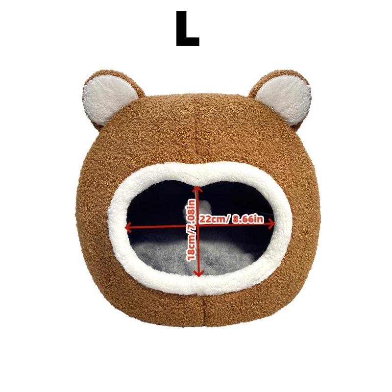 Winter Cat Bed Warm Pet House Soft Long Plush Kitten Lounger Cushion Small Dogs Tent Cave Beds for Cozy Cat House Mat Supplies