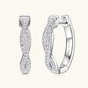 Lab Grown Diamond Earrings 925 Sterling Silver Moissanite Twisted Infinity Hoop Earrings Jewelry Gifts Earrings  Bulk